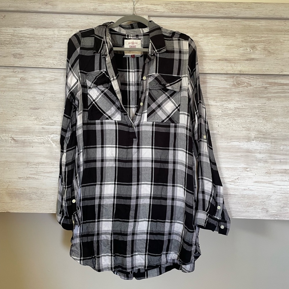 Plaid t-shirt dress